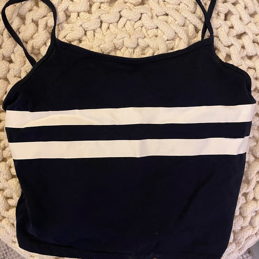 blue crop top
